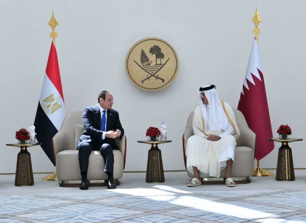 قمه بين الرئيس السيسي وأمير قطر غدا لتعزيز التعاون وبحث القضايا الإقليمية