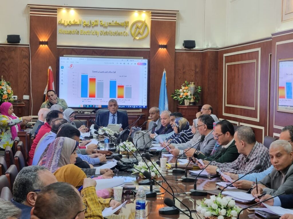 «كهرباء الإسكندرية» تبحث مع مسئولي الضبطية القضائية مواجهة سرقة التيار