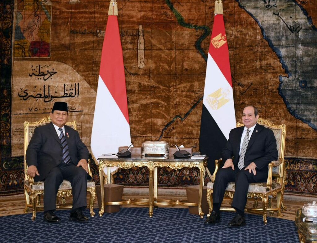 الرئيس السيسي ونظيره الإندونيسي يوقعان إعلان «الشراكة الإستراتيجية» ويؤكدان على ضرورة بدء إعمار غزة دون تهجيـر أهلها
