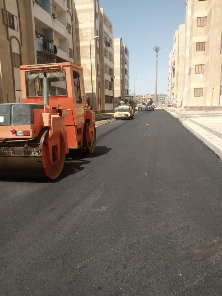 «طرق» الإسماعيلية تواصل أعمال تطوير منطقة إسكان مبارك بمدينة المستقبل